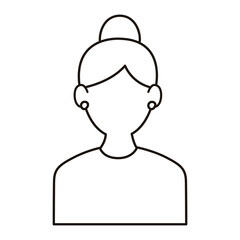 young woman female character icon