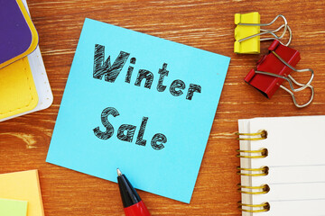 Business concept about Winter Sale with inscription on the page.