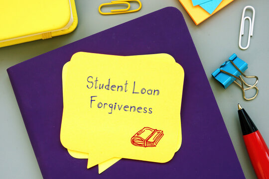 Business concept about Student Loan Forgiveness with inscription on the page.