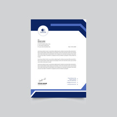Abtract Modern Creative Dark Blue and Violet Color Professional Corporate Business style Letter Head design Template Vector illustration.