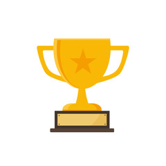 First prize gold trophy icon,prize gold trophy, winner, first prize, vector illustration and icon