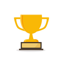First prize gold trophy icon,prize gold trophy, winner, first prize, vector illustration and icon
