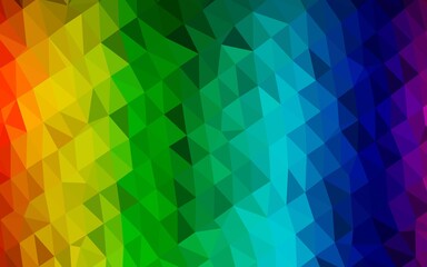 Dark Multicolor, Rainbow vector blurry triangle texture.