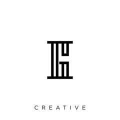 g pillar law logo illustration design vector 