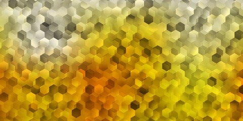 Light orange vector background with hexagonal shapes.