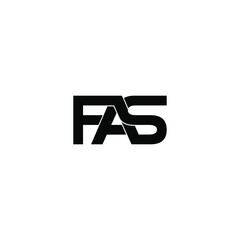 fas letter original monogram logo design