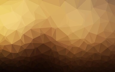 Dark Yellow, Orange vector polygonal pattern.