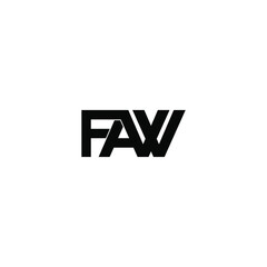 faw letter original monogram logo design
