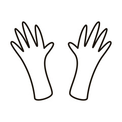 Fototapeta premium hands human isolated style icon