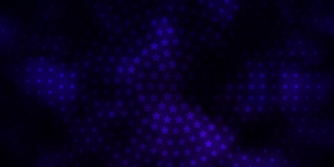 Dark Purple vector background with small and big stars. Colorful illustration in abstract style with gradient stars. Pattern for wrapping gifts.
