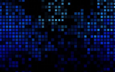 Dark BLUE vector pattern in square style.