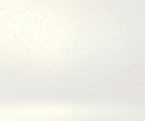 Fototapeta premium White stone room 3d illustration. Subtle material textured wall and floor. Blank empty background.