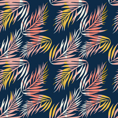 Tropical Seamless Pattern. Exotic Palm Leaf. A pattern for wallpaper, print and fashion.