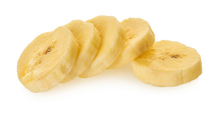 banana slice on a white isolated background
