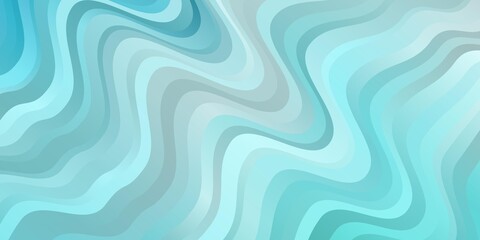 Light Blue, Green vector backdrop with curves. Colorful abstract illustration with gradient curves. Design for your business promotion.