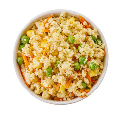 boiled couscous with clipping path