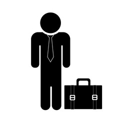 Businessman Icon in Black Color illustration