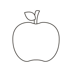 apple fresh fruit flat style icon