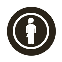 woman female figure block style icon