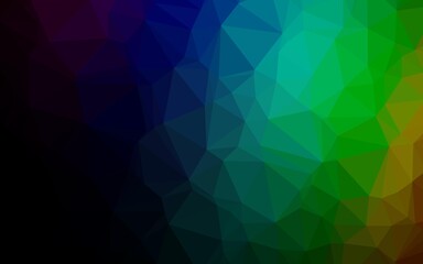 Obraz premium Dark Multicolor, Rainbow vector abstract polygonal texture.