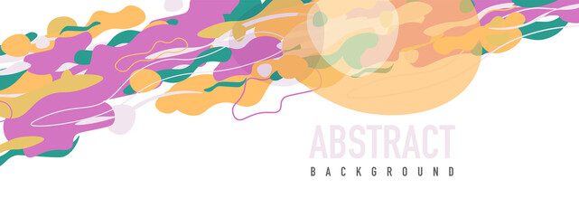 Trendy liquid style shapes abstract design, dynamic vector background for placards, brochures, posters, web landing pages, covers or banners