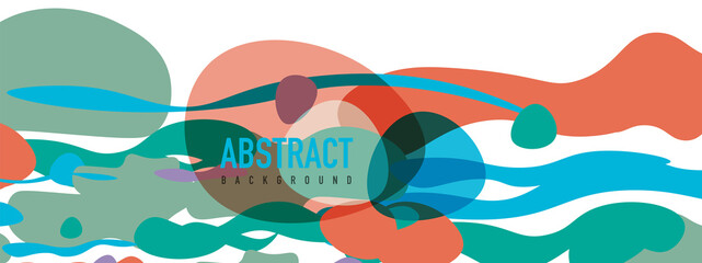 Trendy liquid style shapes abstract design, dynamic vector background for placards, brochures, posters, web landing pages, covers or banners