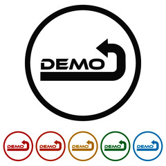 Demo word ring icon, color set