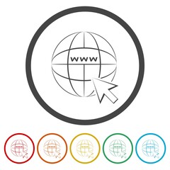 Website ring icon, color set