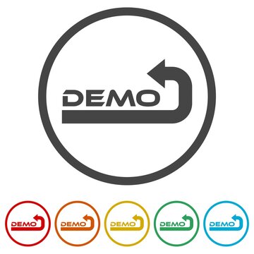 Demo word ring icon, color set