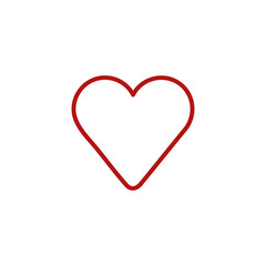 linear Heart shape icon. love symbol. Stock vector illustration isolated on white background.