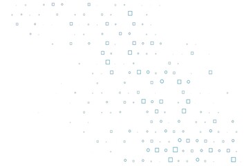 Light BLUE vector cover with circles, cubes.