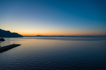 Sunrise in the bay of Amalfi