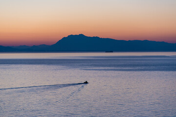 Sunrise in the bay of Amalfi