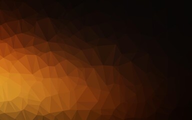 Dark Orange vector abstract mosaic backdrop.