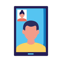 smartphone device with video call communication