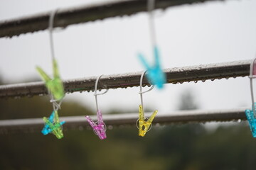 雨の日ベランダ