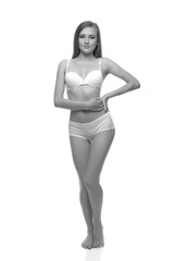 slender woman in lingerie with a beautiful body
