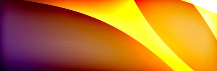 Fluid gradient neon color waves, vector abstract background