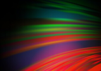 Dark Green, Red vector abstract background.