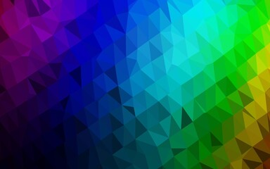 Obraz premium Dark Multicolor, Rainbow vector polygonal template.