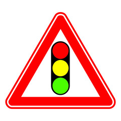 Traffic, road sign. traffic light. Light signaling device