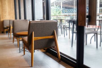 Interior of a small cafe