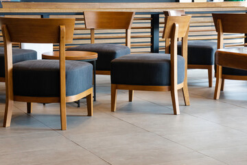 Interior of a small cafe
