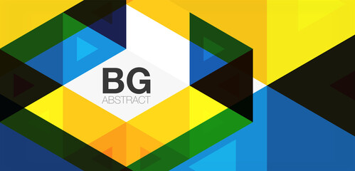Obraz premium Mosaic triangle pattern abstract background for cover, banner, flyer and poster and other template