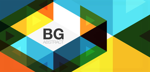 Mosaic triangle pattern abstract background for cover, banner, flyer and poster and other template