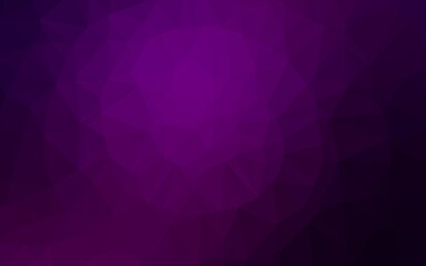 Dark Purple vector polygonal pattern.