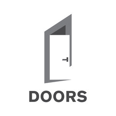 Vector logo of a door store, construction