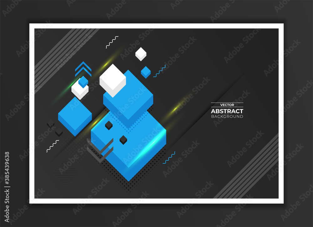 Aufkleber abstract geometric composition forms modern background