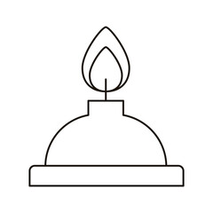 laboratory burner tool line style icon