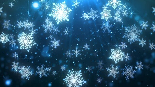 雪　結晶　冬　クリスマス　CG　ループ